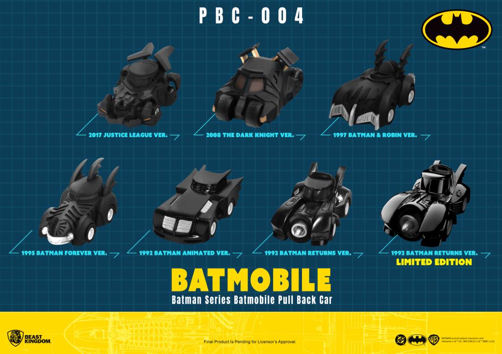[PREORDER] DC - Batman series Batmobile Pull Back Car - Set 6 Fig. Blind Box 5cm