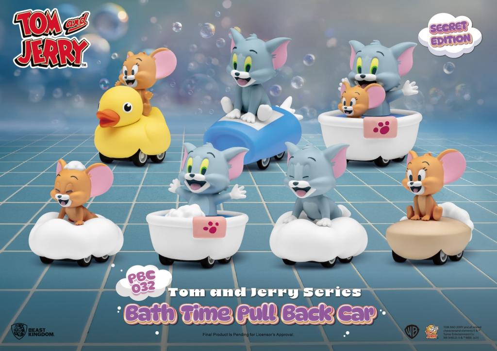 [PREORDER] TOM AND JERRY - Bath Time Pull Black Car- Set 6 Fig. Blind Box 5cm