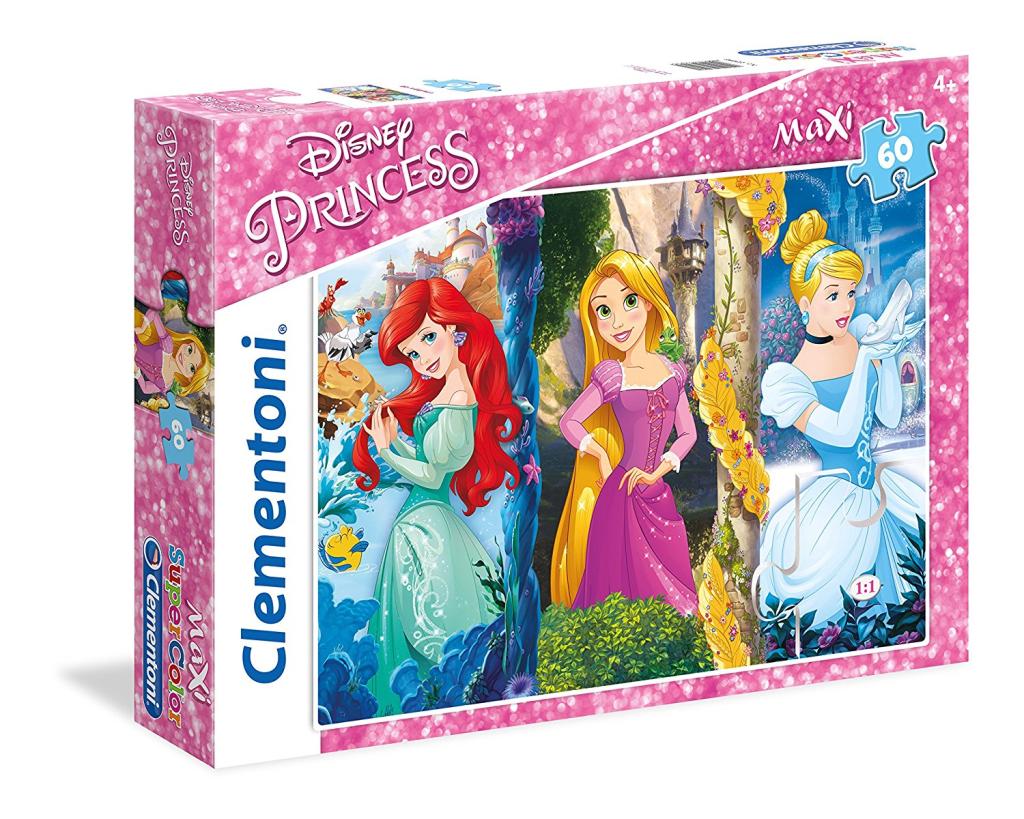 DISNEY - Ariel, Rapunzel and Cinderella - Puzzle Maxi 60P