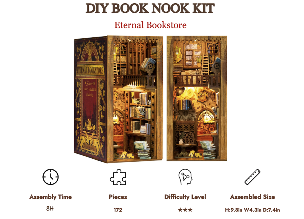 [PREORDER] BOOK NOOK KIT - DIY - Eternal Bookstore - 172pc + LED Light