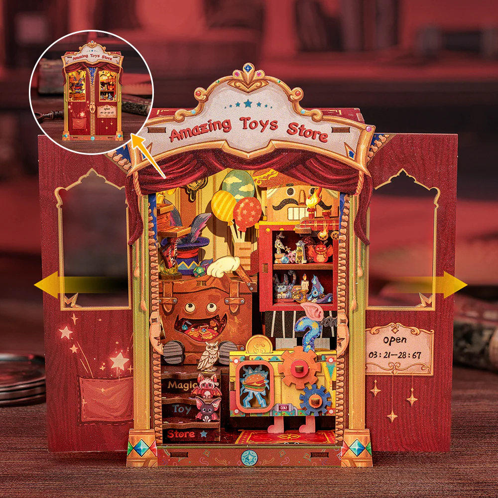 [PREORDER] BOOK NOOK KIT - DIY - Amazing Toy Store - 107pc + LED Light