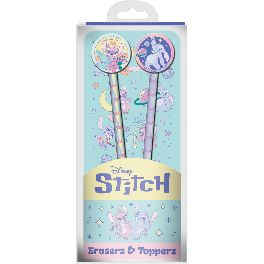 [PREORDER] STITCH & ANGEL - Space Rocks - Set of 2 Pencils with Toppers