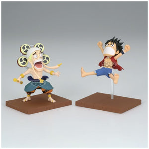 Action Figure Monkey D. Luffy & Enel World Collectable - One Piece 7cm - BANPRESTO - Model Kit