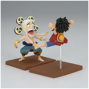 Action Figure Monkey D. Luffy & Enel World Collectable - One Piece 7cm - BANPRESTO - Model Kit