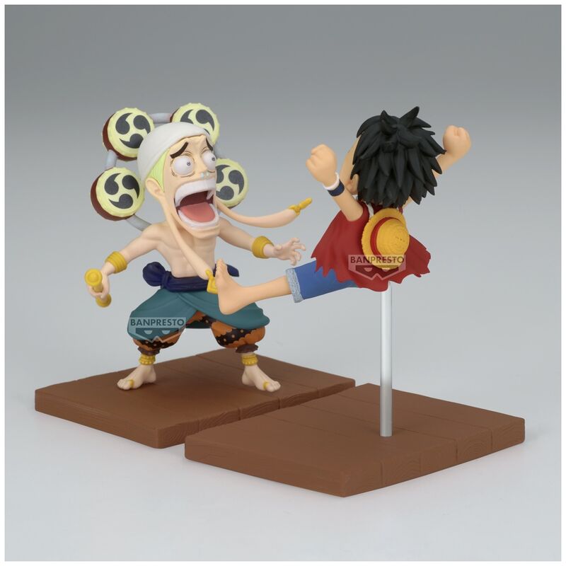 Action Figure Monkey D. Luffy & Enel World Collectable - One Piece 7cm - BANPRESTO - Model Kit