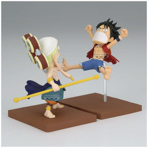 Action Figure Monkey D. Luffy & Enel World Collectable - One Piece 7cm - BANPRESTO - Model Kit
