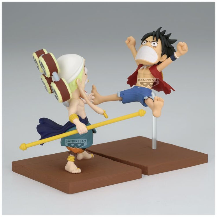 Action Figure Monkey D. Luffy & Enel World Collectable - One Piece 7cm - BANPRESTO - Model Kit