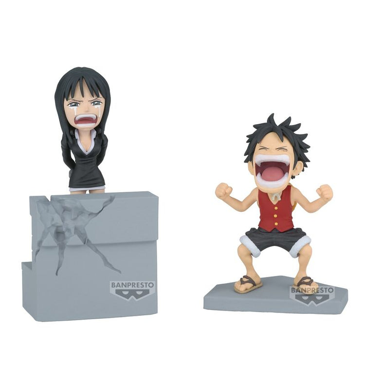 Action Figure One Piece: Luffy & Nico Robin World Collectable 10cm - BANPRESTO - Model Kit