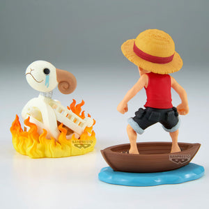 Action Figure Luffy & Going Merry Log Stories - One Piece - 8cm - BANPRESTO - Model Kit