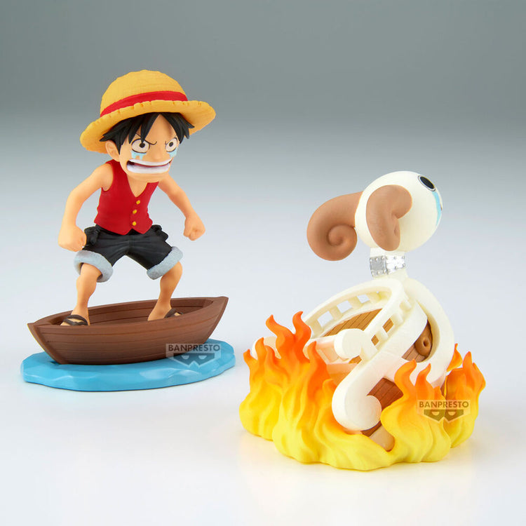 Action Figure Luffy & Going Merry Log Stories - One Piece - 8cm - BANPRESTO - Model Kit