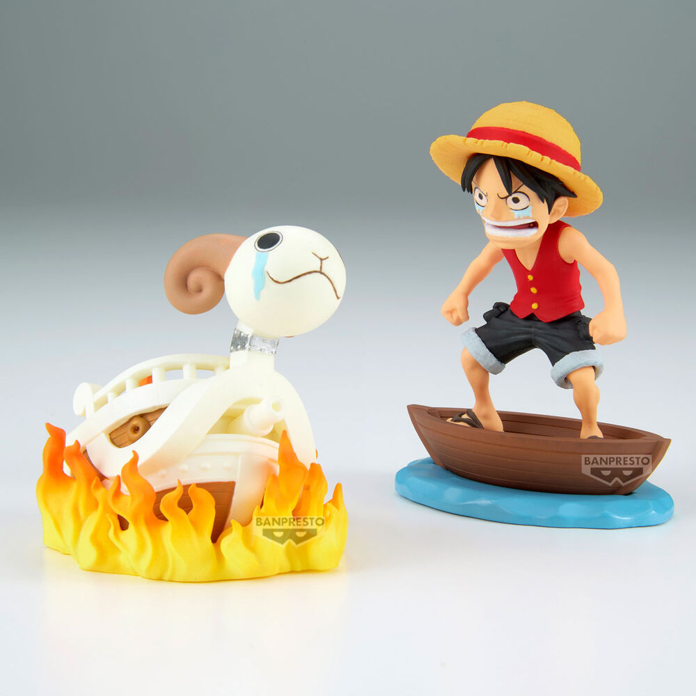 Action Figure Luffy & Going Merry Log Stories - One Piece - 8cm - BANPRESTO - Model Kit
