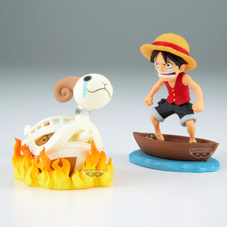 Action Figure Luffy & Going Merry Log Stories - One Piece - 8cm - BANPRESTO - Model Kit