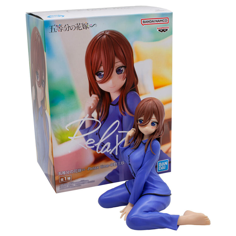 Miku Nakano Relax Time: Action Figure da 12cm de Le Quintuplette - BANPRESTO - Model Kit
