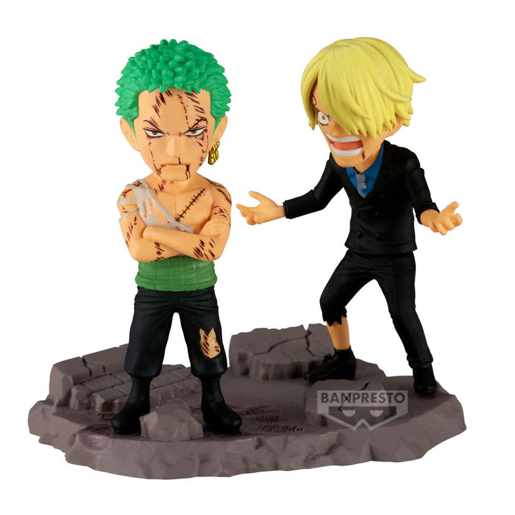 Action Figure Roronoa Zoro & Sanji - One Piece - 8cm - BANPRESTO - Model Kit