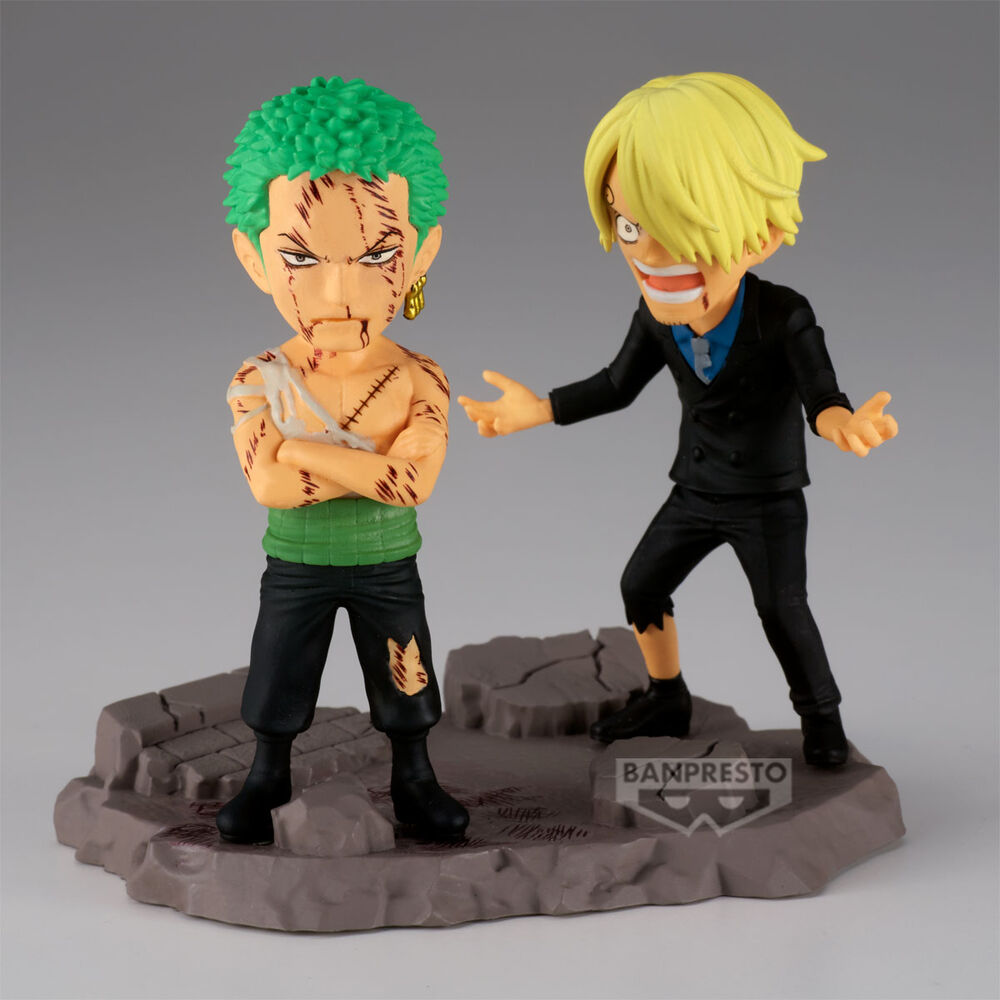 Action Figure Roronoa Zoro & Sanji - One Piece - 8cm - BANPRESTO - Model Kit
