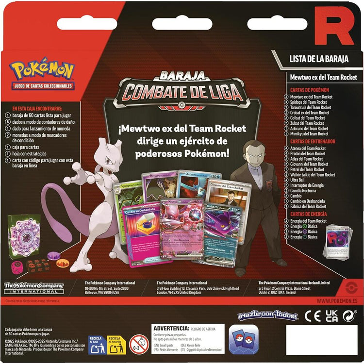 Deck Lotta Team Rocket Mewtwo EX Pokémon Latino - Carte Collezionabili - POKEMON JUEGO DE CARTAS - Model Kit