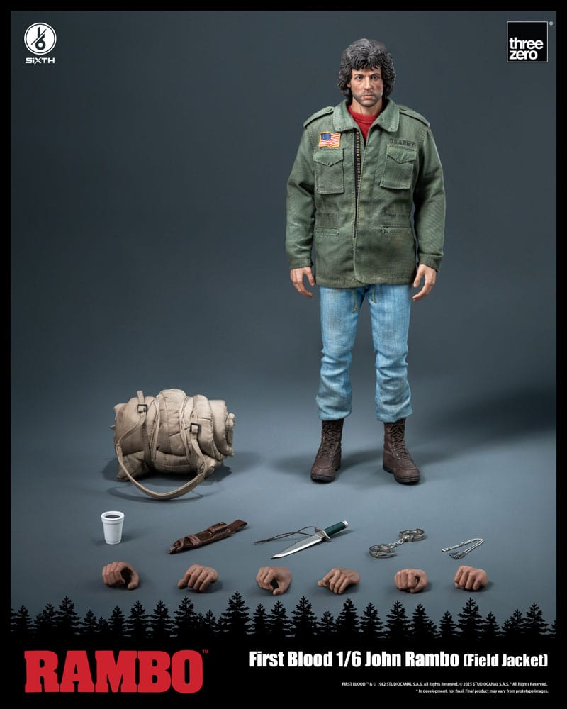 [PREORDINE] Rambo: First Blood Action Figure 1/6 - John Rambo (Field Jacket) 31 cm - ThreeZero - Action figures