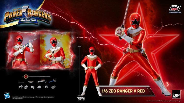 [PREORDINE] Power Rangers Zeo: Action Figure 1/6 Ranger V Rosso 30 cm - ThreeZero - Action figures
