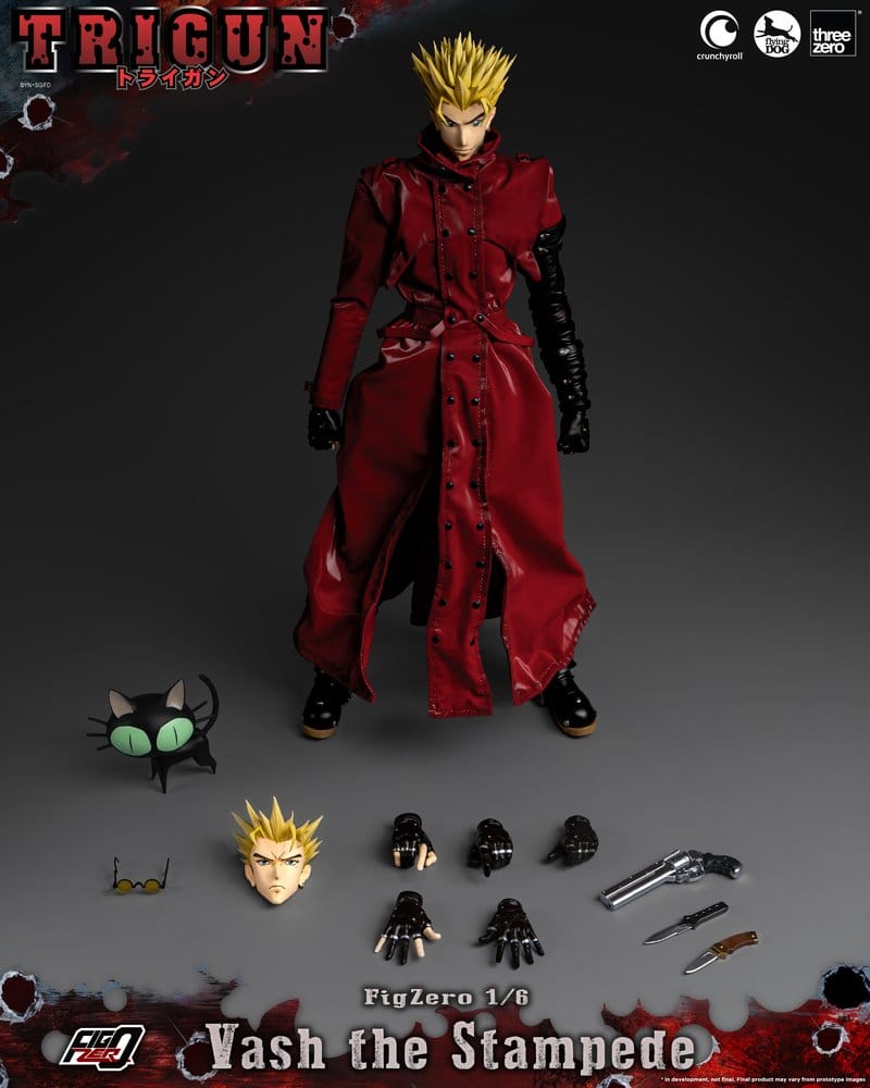 [PREORDINE] Action Figure Trigun FigZero 1/6 Vash the Stampede 31 cm - ThreeZero - Action figures