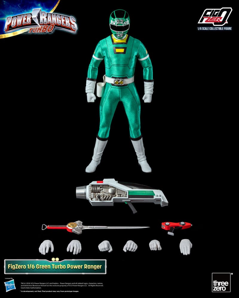 [PREORDINE] Power Rangers Turbo FigZero Action Figure 1/6 Green Ranger 30 cm - ThreeZero - Action figures