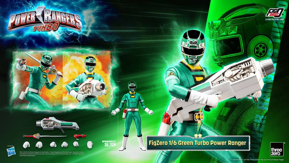 [PREORDINE] Power Rangers Turbo FigZero Action Figure 1/6 Green Ranger 30 cm - ThreeZero - Action figures