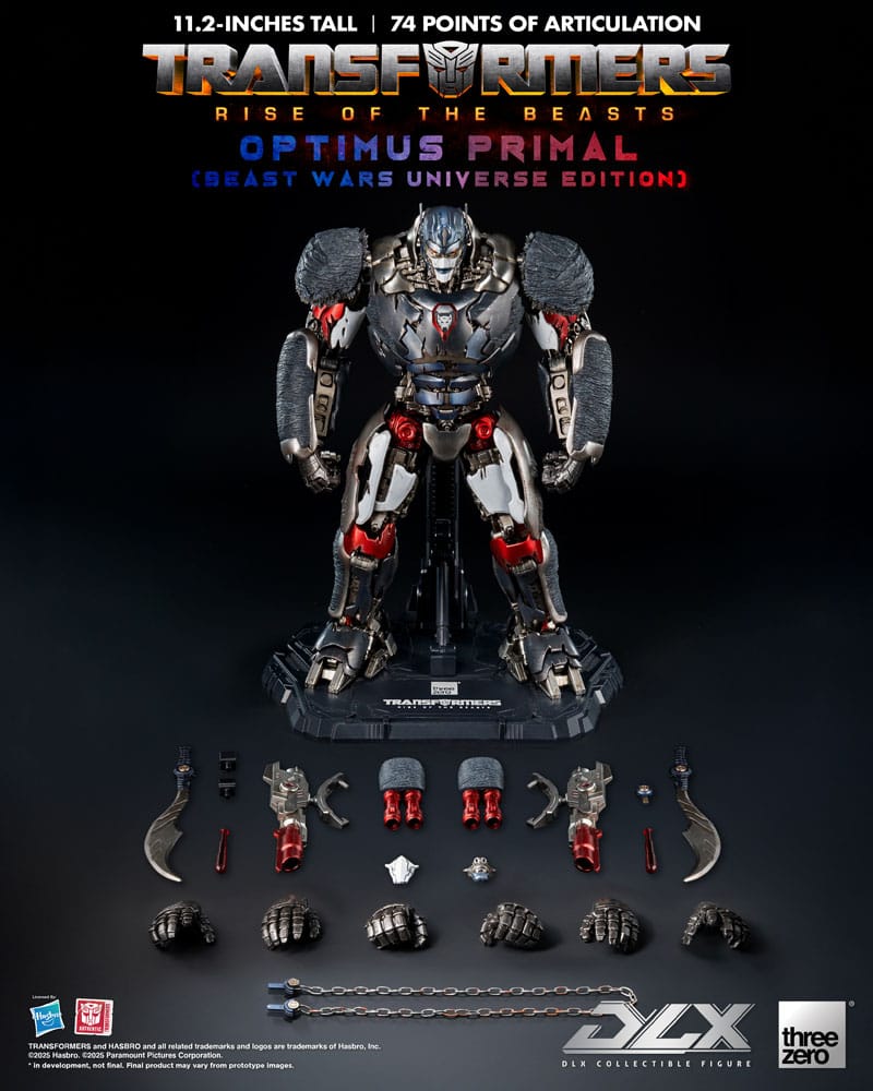 [PREORDINE] Transformers: Rise of the Beasts - Action Figure DLX Optimus Primal (Beast Wars Universe Edition) 29 cm - ThreeZero - Action figures