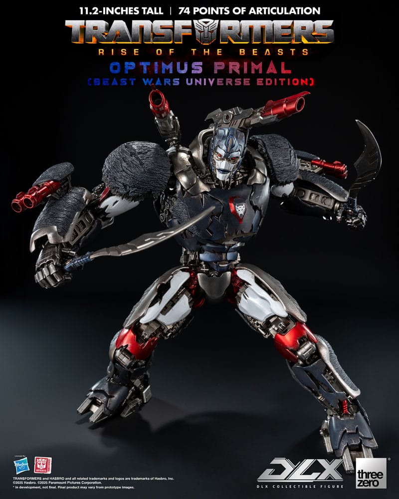 [PREORDINE] Transformers: Rise of the Beasts - Action Figure DLX Optimus Primal (Beast Wars Universe Edition) 29 cm - ThreeZero - Action figures