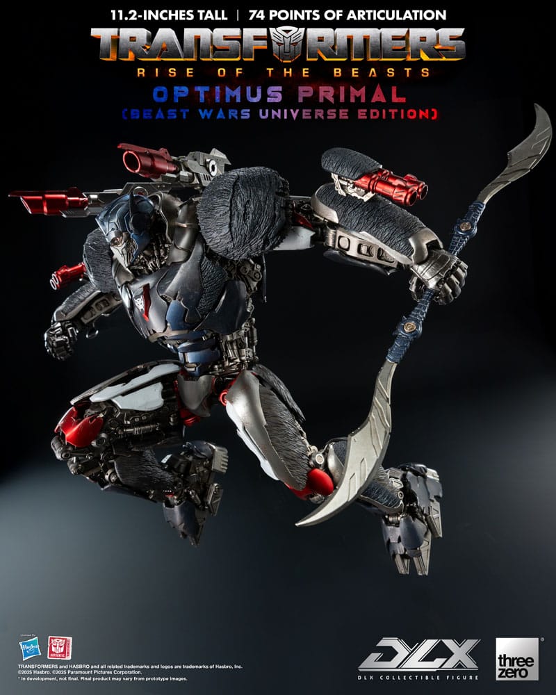 [PREORDINE] Transformers: Rise of the Beasts - Action Figure DLX Optimus Primal (Beast Wars Universe Edition) 29 cm - ThreeZero - Action figures