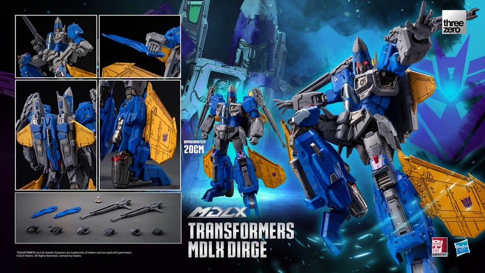 Transformers MDLX Action Figure Dirge: Il Terrore dei Decepticon! - ThreeZero - Action figures
