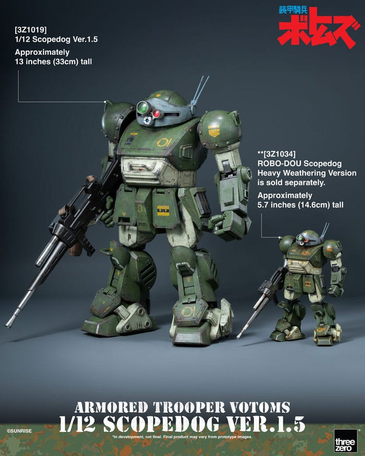 [PREORDINE] Action Figure Armored Trooper Votoms - Scopedog Ver.1.5 16 cm - ThreeZero - Action figures
