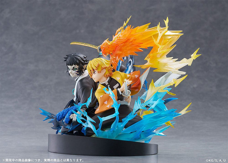 [PREORDINE] Demon Slayer: Statua PVC Zenitsu Agatsuma & Kaigaku 15 cm - Aniplex - Statue