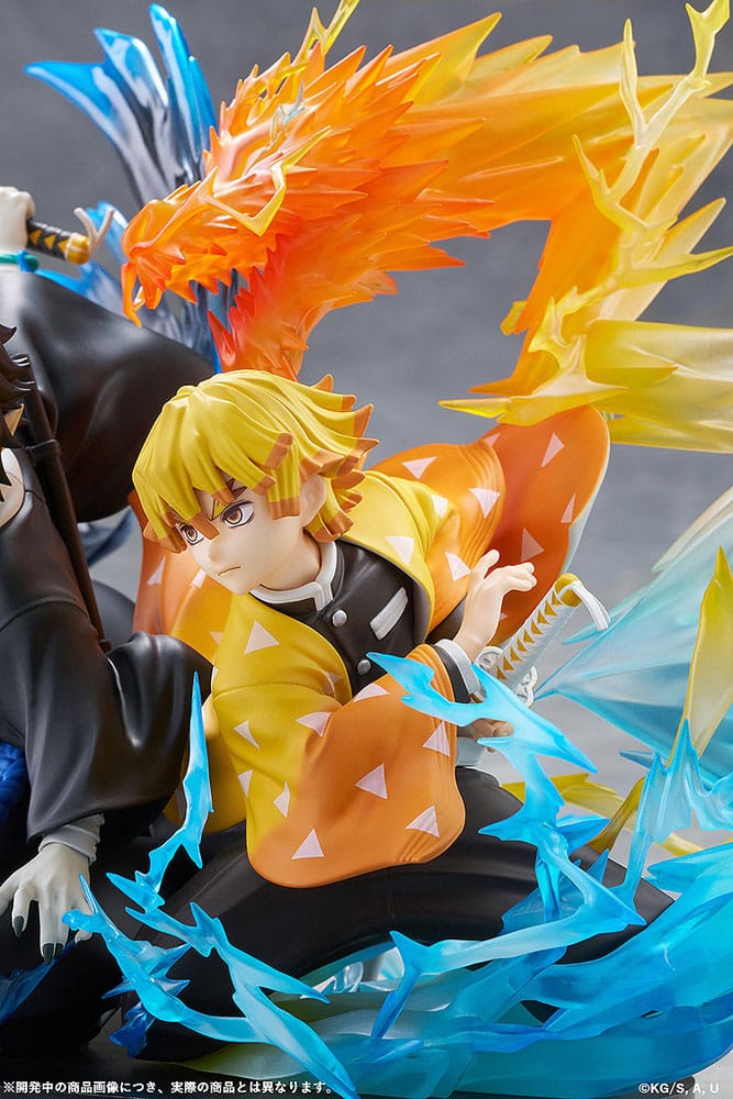 [PREORDINE] Demon Slayer: Statua PVC Zenitsu Agatsuma & Kaigaku 15 cm - Aniplex - Statue