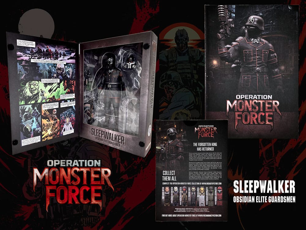 [PREORDER] Operation: Monster Force Action Figure 1/12 Sleepwalker Obsidian Elite Guardsmen 15 cm