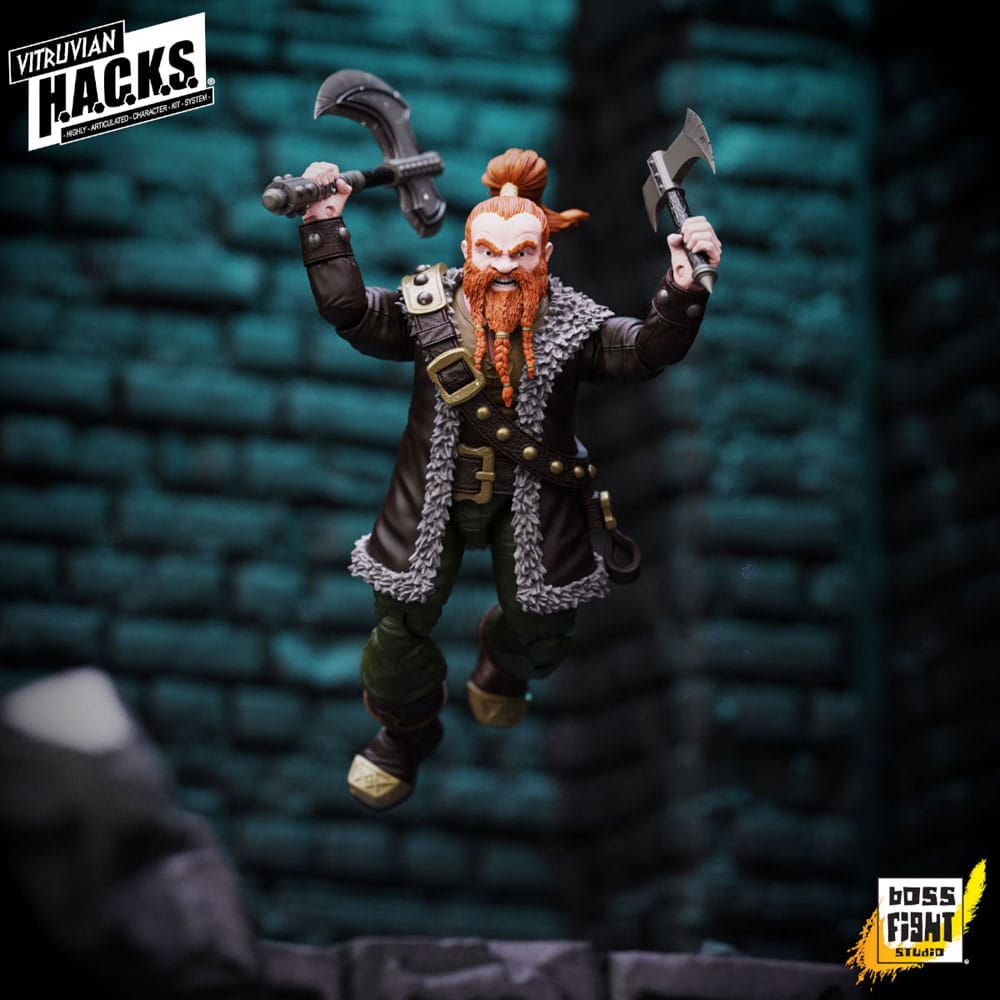 [PREORDER] Vitruvian H.A.C.K.S. Action Figure Dwarf Mercenary Grimgrom
