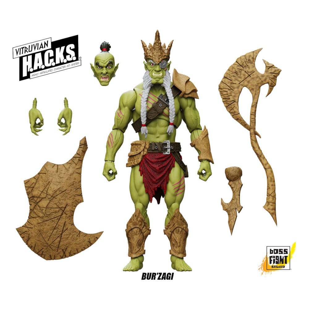[PREORDER] Vitruvian H.A.C.K.S. Action Figure Mighty Orc Sovran Bur'Zagi