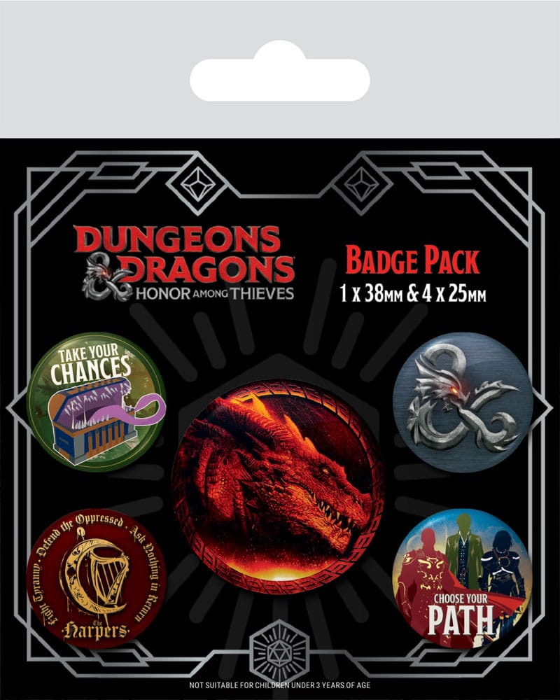 [PREORDER] Dungeons & Dragons Pin-Back Buttons 5-Pack Movie