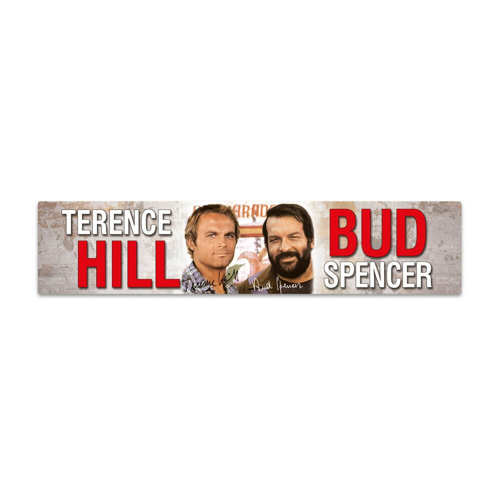 [PREORDER] Bud Spencer & Terence Hill Tin Sign with Magnet Autogramm 16 x 3,5 cm