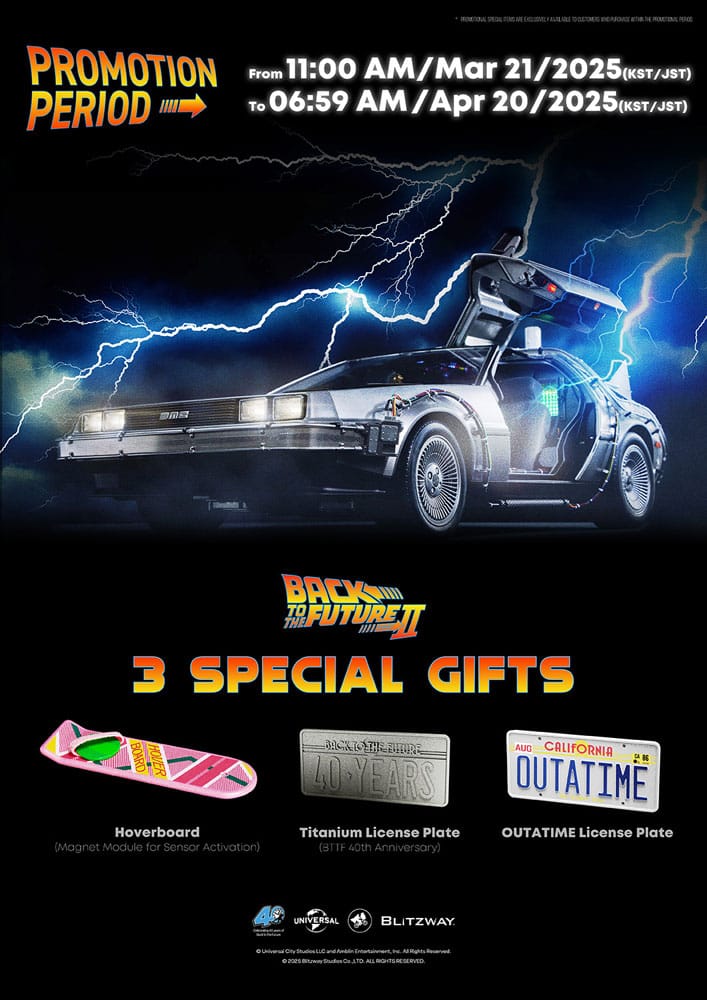 [PREORDER] Back to the Future II Premium UMS vehicle 1/6 Time Machine 74 cm