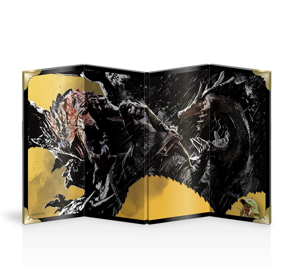 [PREORDER] Monster Hunter Mini Folding Screen Ink Painting