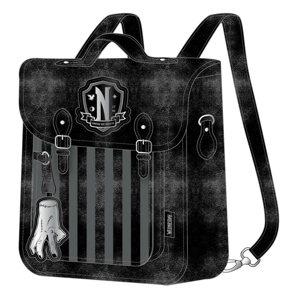 WEDNESDAY - Nevermore - Convertible Retro Backpack '22,5x 22,5 x 7cm'