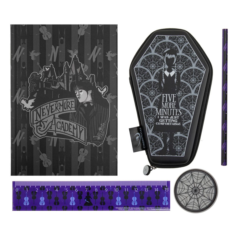 [PREORDER] Wednesday 5-Piece Stationery Set Coffin