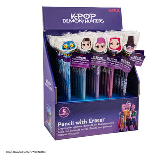 [PREORDINE] KPop Demon Hunters - Set Matite & Gomme da Cancellare Serie 1 Display (30 pezzi) - Cinereplicas - Cancelleria