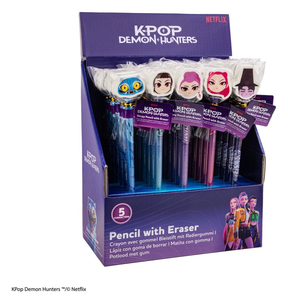 [PREORDINE] KPop Demon Hunters - Set Matite & Gomme da Cancellare Serie 1 Display (30 pezzi) - Cinereplicas - Cancelleria