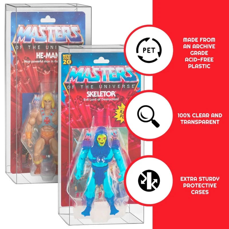 [PREORDER] PET Protectors 10-Pack for Masters of the Universe Origins Power Posing (Carded) Box Figures