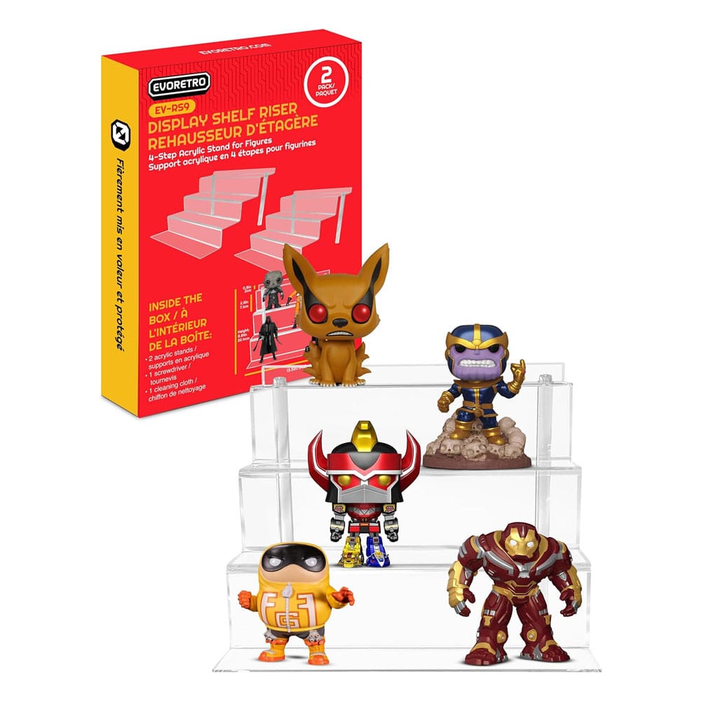 [PREORDER] EVORETRO - Acrylic Display Risers for Funko Pops and Action Figures