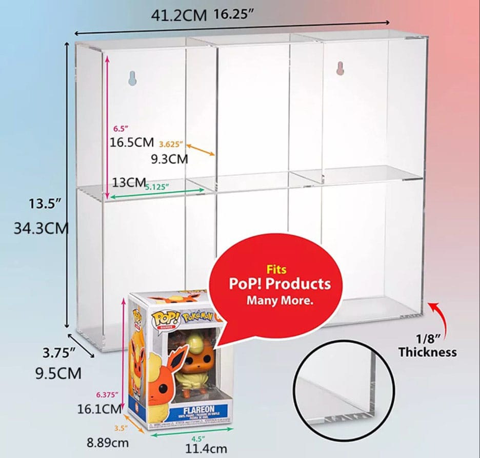 [PREORDER] EVORETRO - 6 slots acrylic display case for Funko Pop