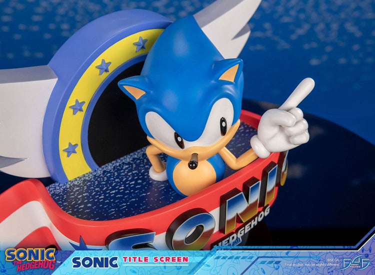 [PREORDINE] Statua Sonic the Hedgehog - Title Screen 21 cm - First 4 Figures - Statue