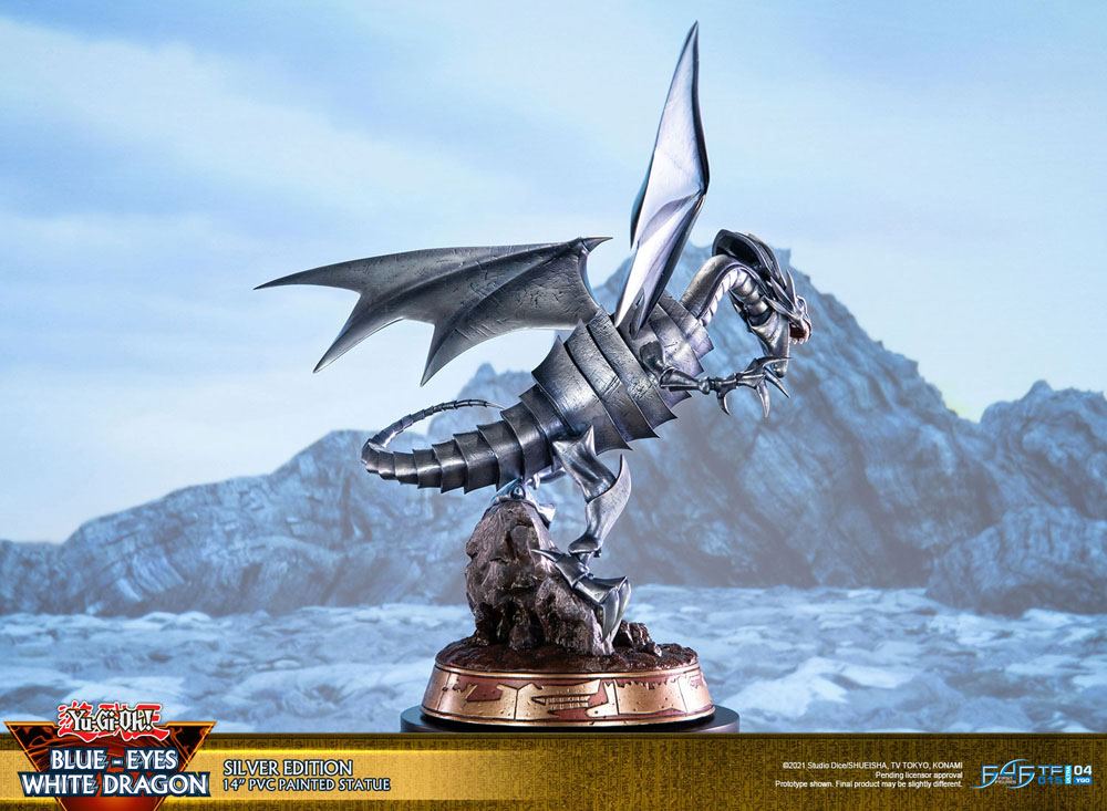 [PREORDINE] Statua Yu-Gi-Oh! Blue-Eyes White Dragon Silver Edition 35 cm - First 4 Figures - Statue