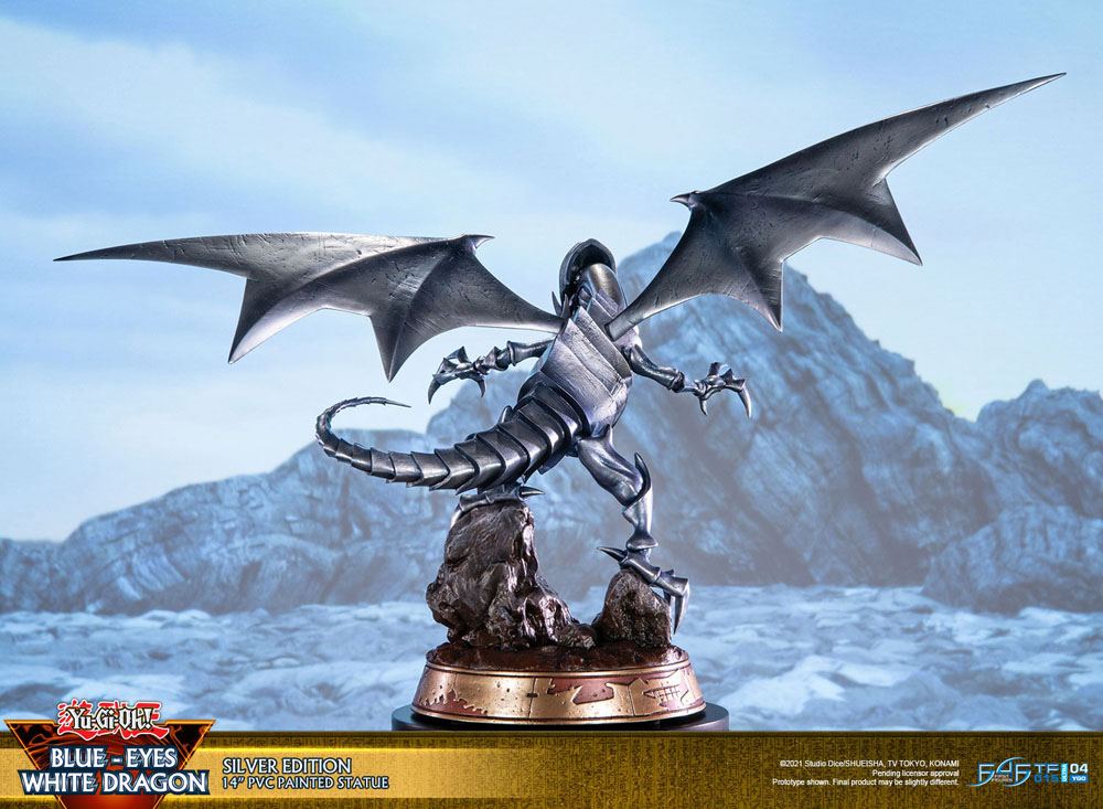 [PREORDINE] Statua Yu-Gi-Oh! Blue-Eyes White Dragon Silver Edition 35 cm - First 4 Figures - Statue