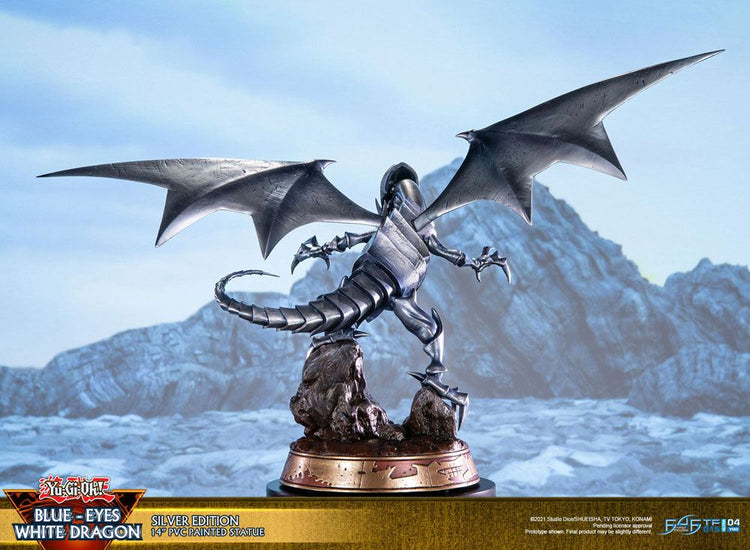 [PREORDINE] Statua Yu-Gi-Oh! Blue-Eyes White Dragon Silver Edition 35 cm - First 4 Figures - Statue